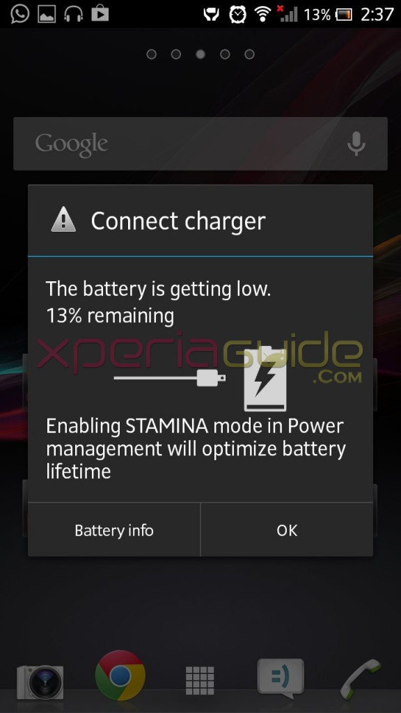 No Stamina mode in Xperia S Jelly Bean 6.2.B.0.200 firmware