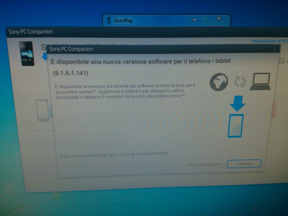 Update Xperia T LT30p on Jelly Bean 9.1.A.1.141 firmware via PC Companion