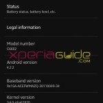 Xperia Z C6602 Android 4.2.2 Jelly Bean 10.3.A.0.423 firmware details