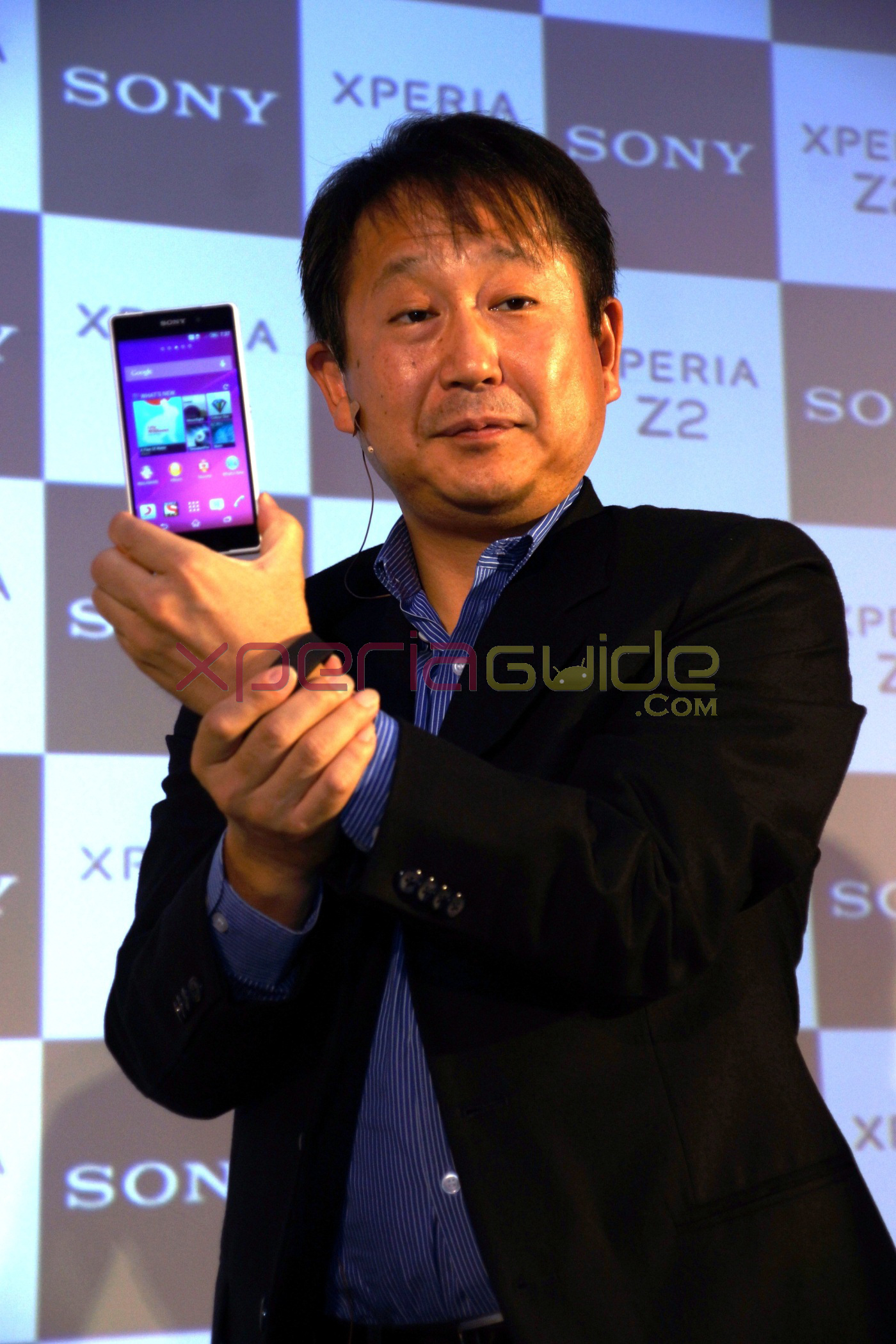 Kenichiro Hibi, MD, Sony India launching the Sony Xperia Z2